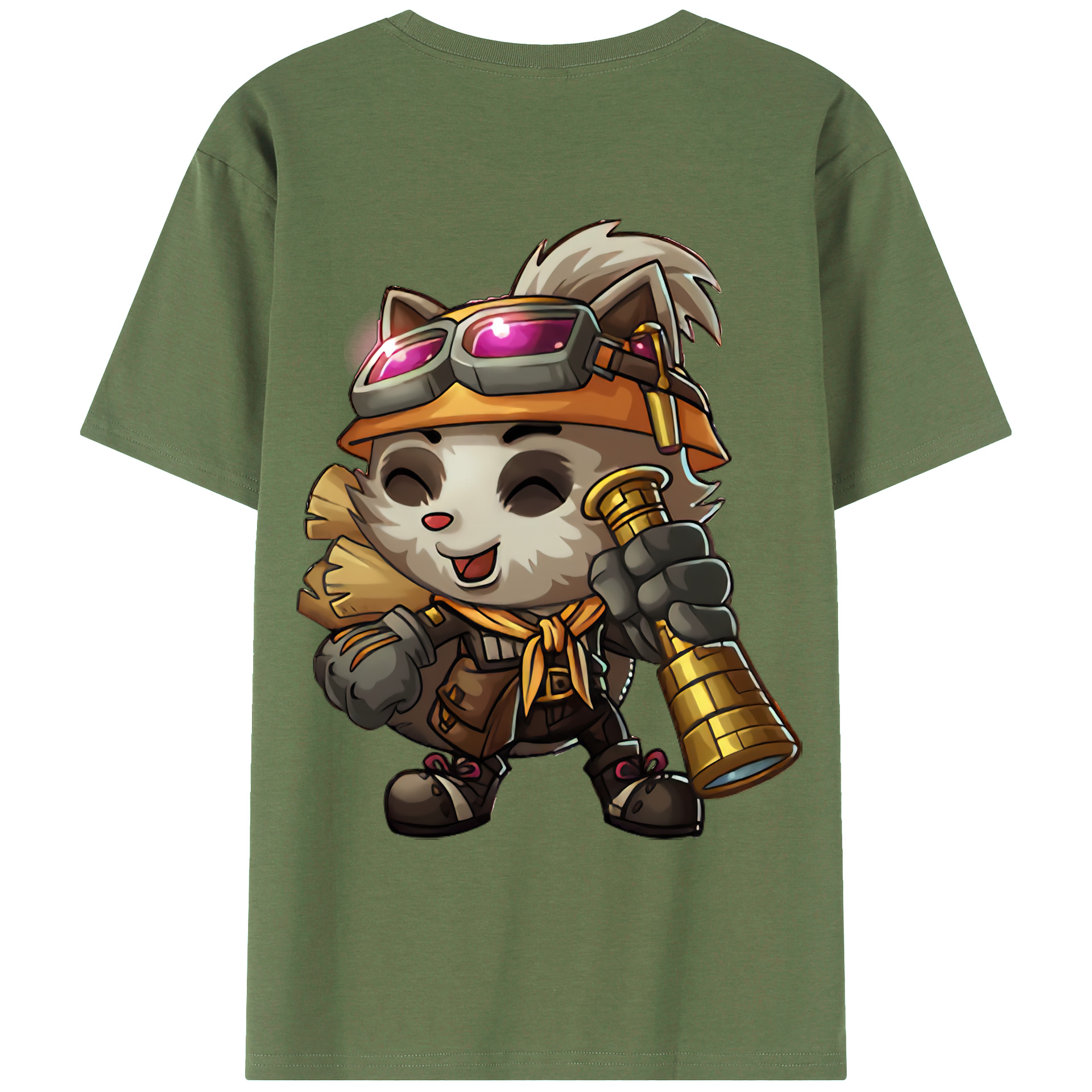 （画像用） リーグ・オブ・レジェンド League of Legends LOL 綿100％ メンズ半袖Tシャツ（バックプリント） 通気性